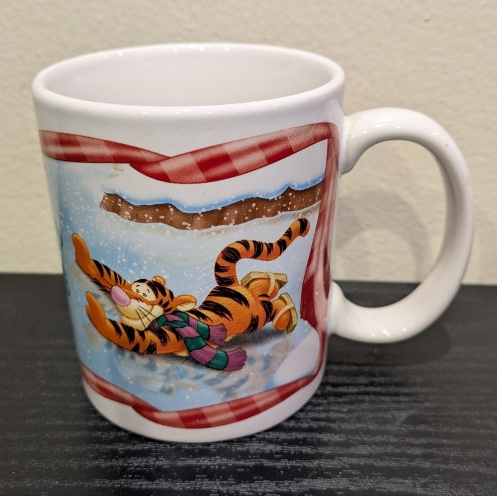 Disney Winnie The Pooh Tigger Winter Mug with Red and White Accents